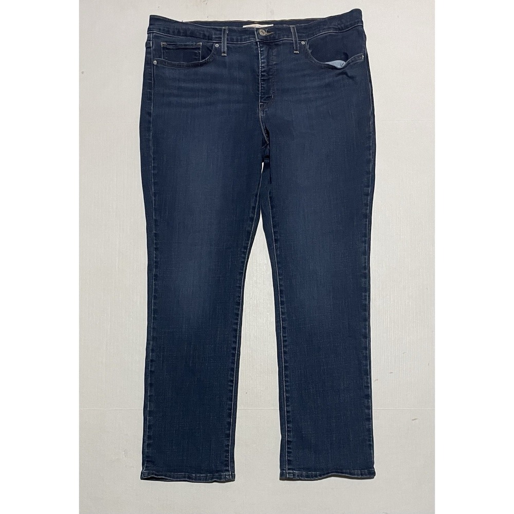 Levi's 314 Shaping Straight Jeans Women's‎ Size 33 X 28 Blue Mid Rise Denim